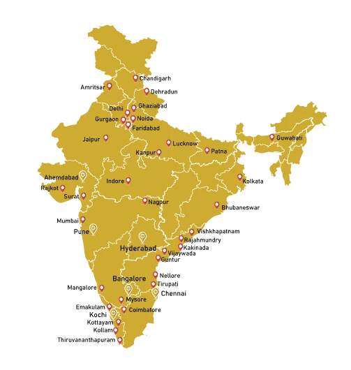 Frootle India pan-India service and experience store network covering 284+ cities